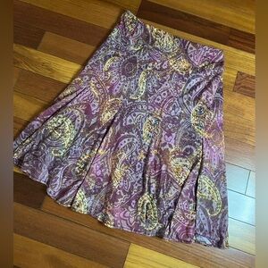 Boho Hippie Skirt size Petite Medium Lined y2k Vintage
